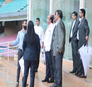 ACOHI Committee Protocol Visit to the most famous DY Patil Stadium – Navi Mumbai, Maharashtra with DYPUSHTS Senior most officials & Stadium Executive Team.